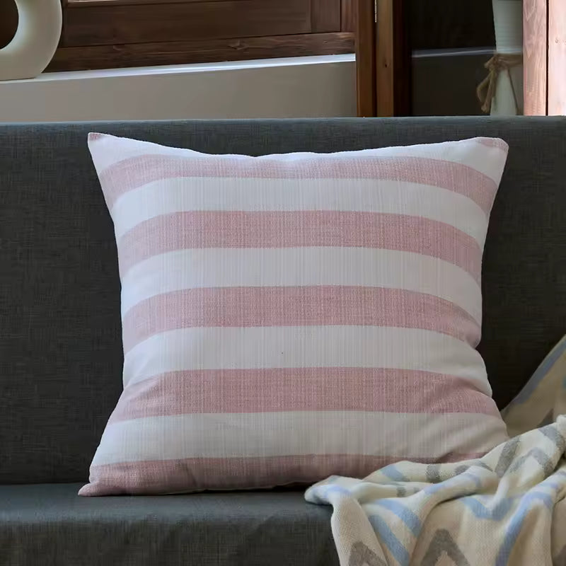 Embroidered Stripe Cushion Cover
