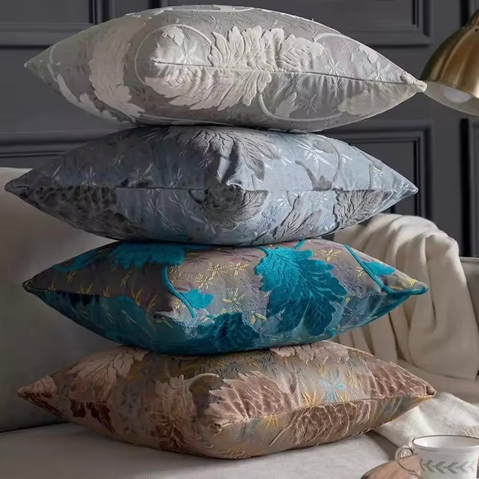 Textured Leaf Cushion Cover