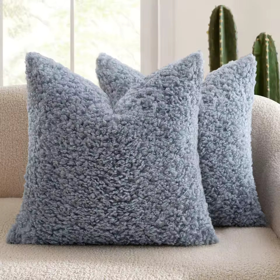 Plush Teddy Cushion Cover (Set of 2)