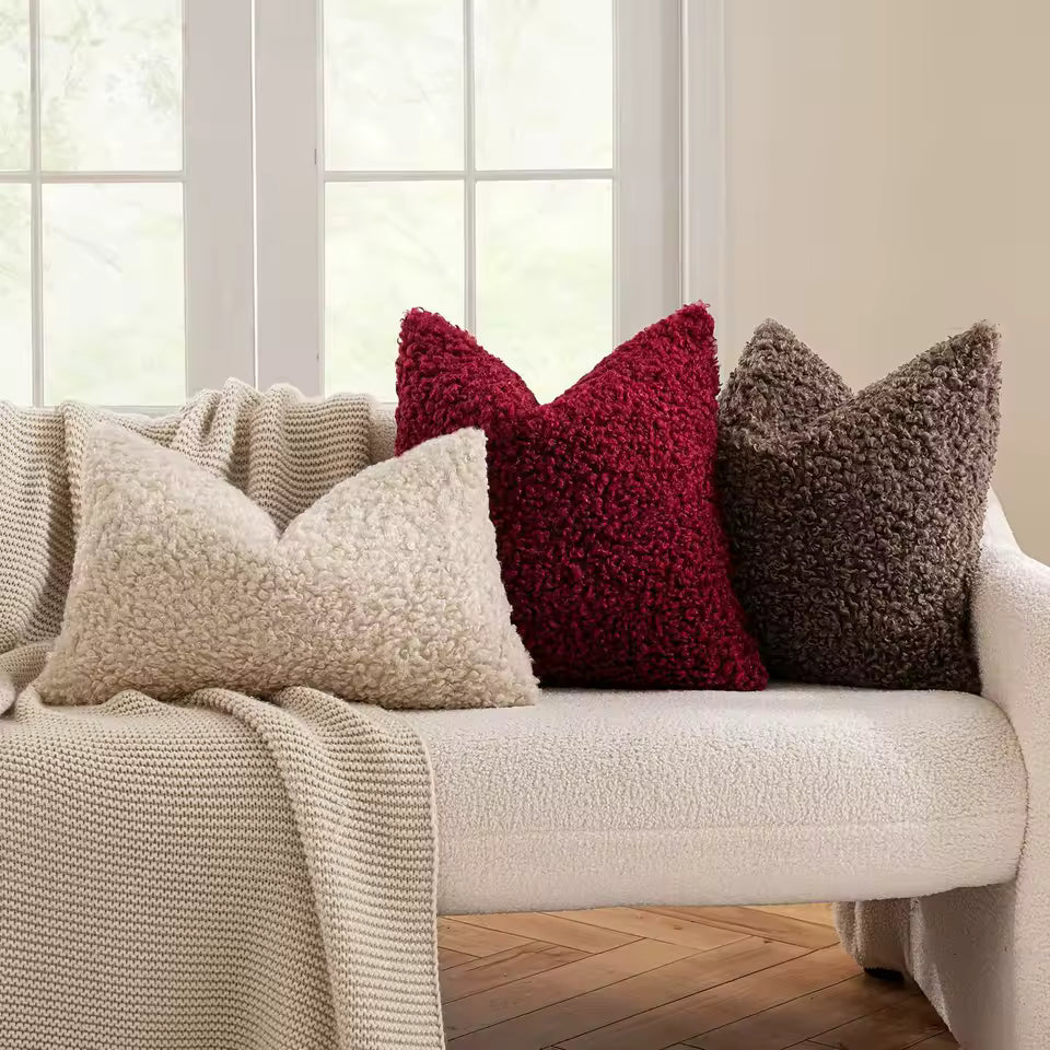 Plush Teddy Cushion Cover (Set of 2)