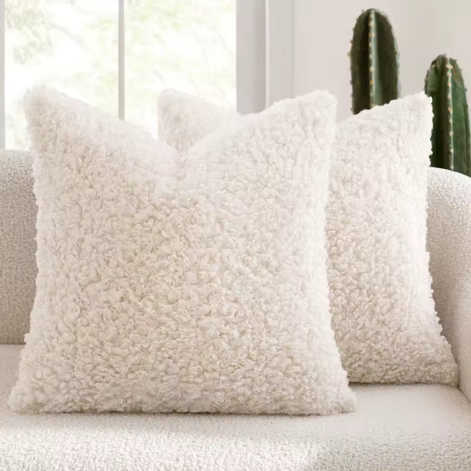 Plush Teddy Cushion Cover (Set of 2)