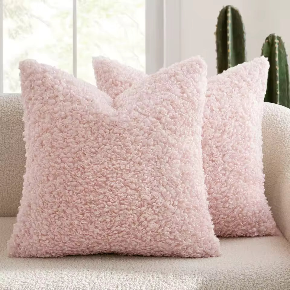 Plush Teddy Cushion Cover (Set of 2)