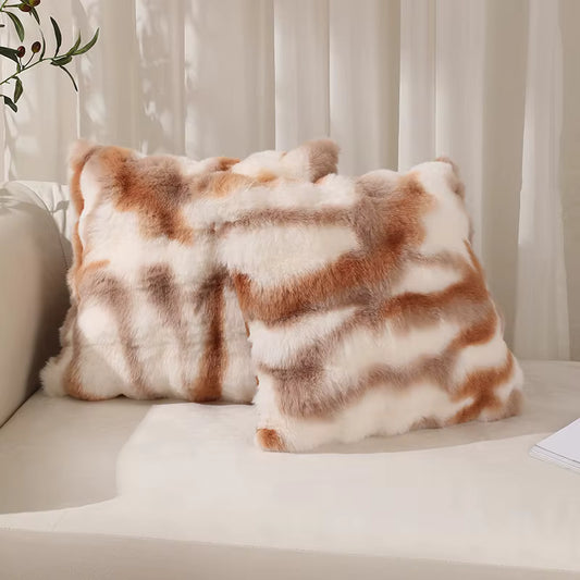 Rabbit Faux Fur Cushion Cover