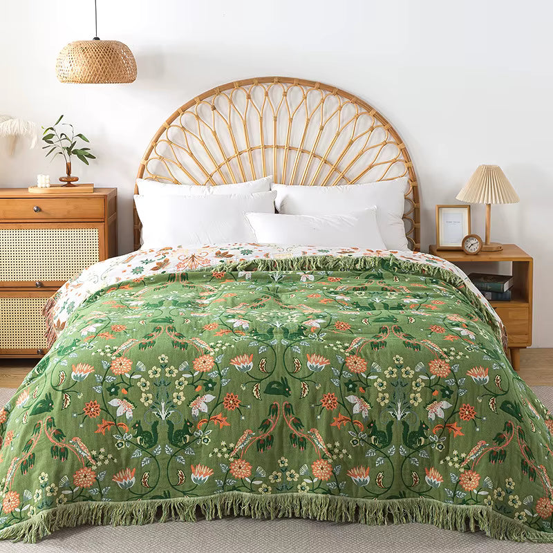 Woodland Double-Sided Cotton Throw
