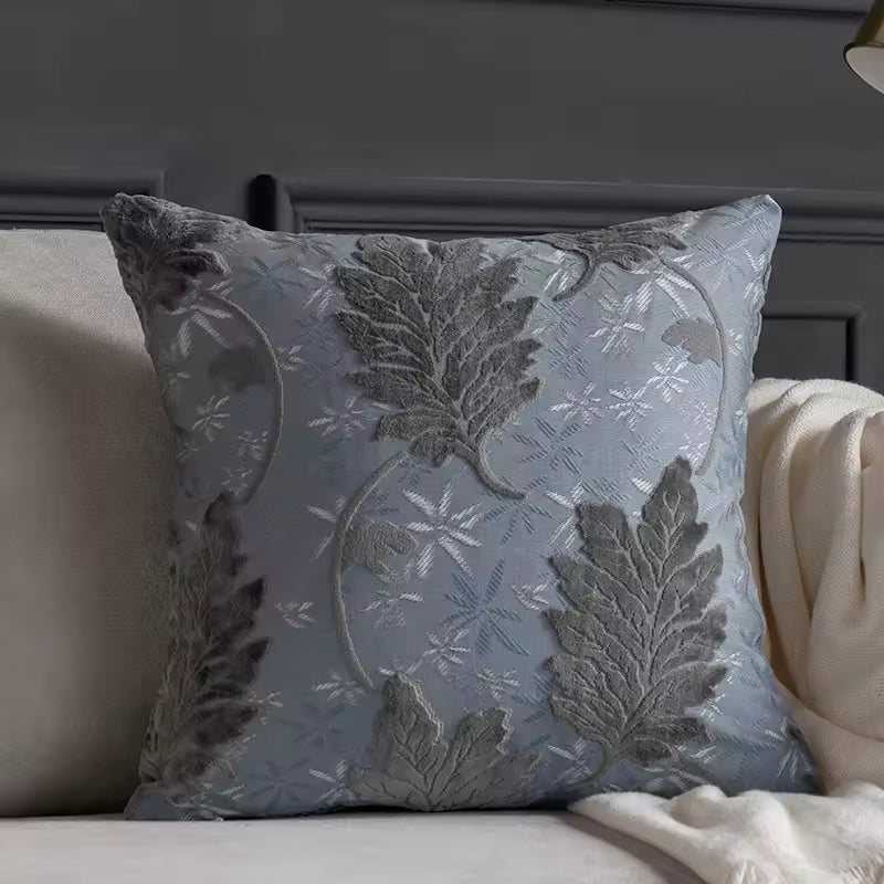Textured Leaf Cushion Cover