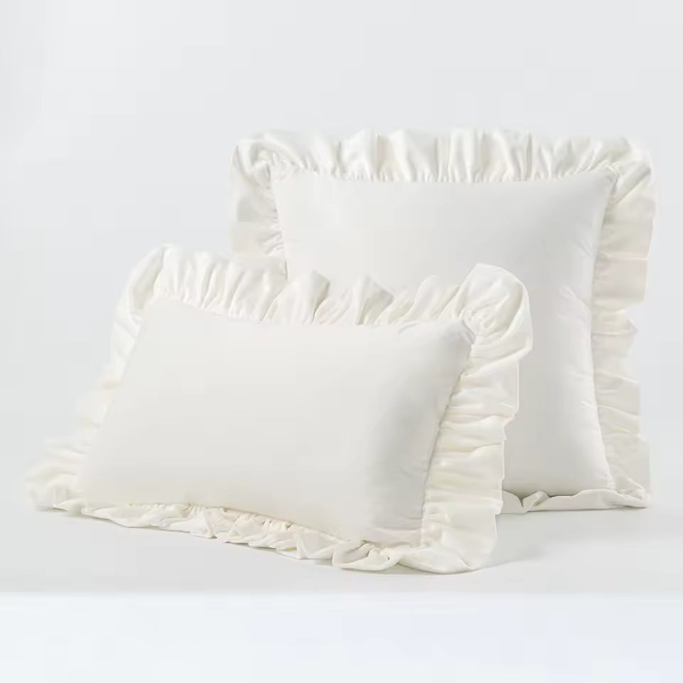 Velvet Ruffle Cushion Cover