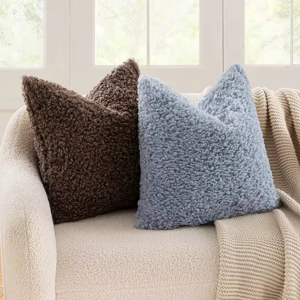 Plush Teddy Cushion Cover (Set of 2)