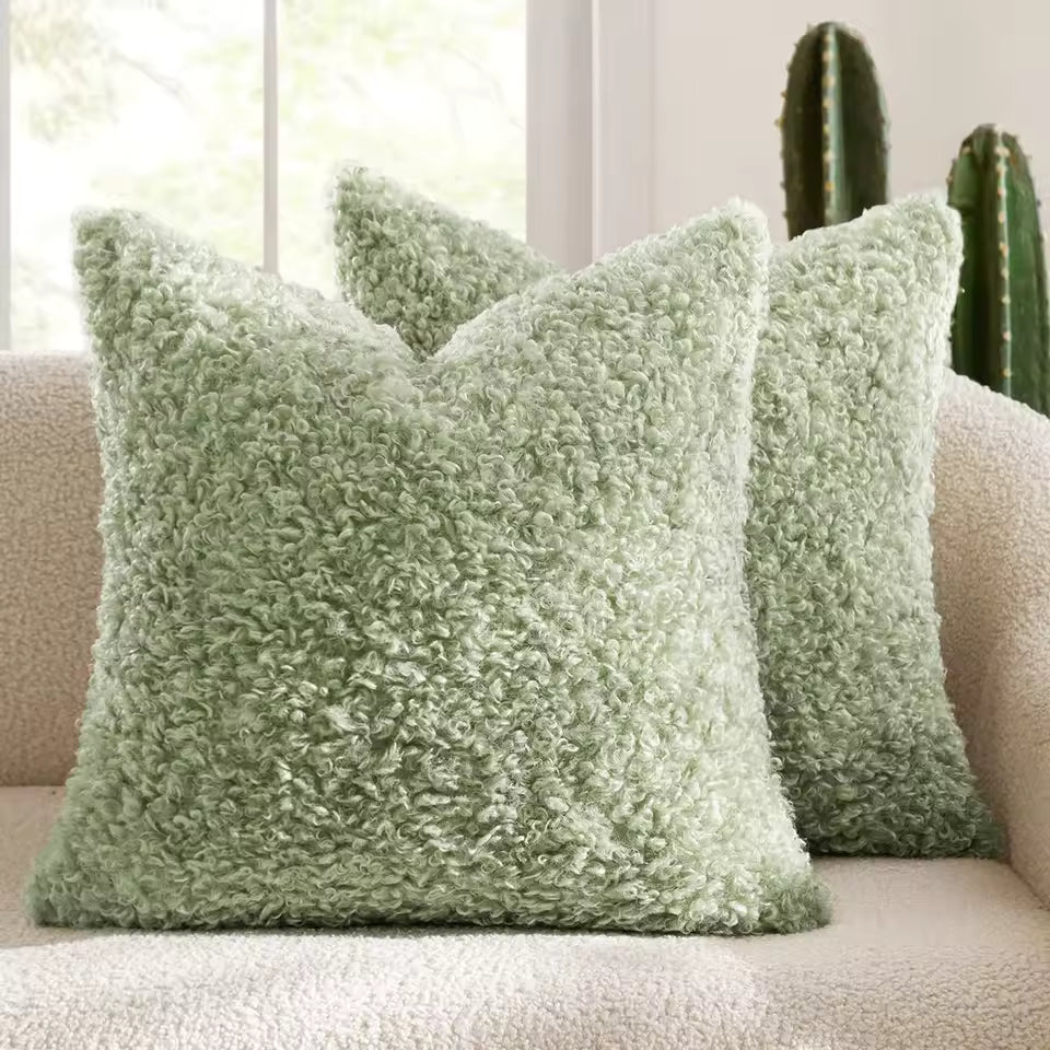 Plush Teddy Cushion Cover (Set of 2)
