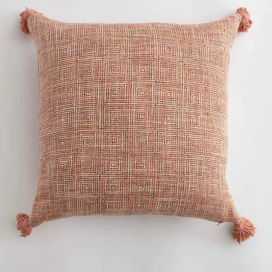 Woven Squares Decorative Cushion Cover