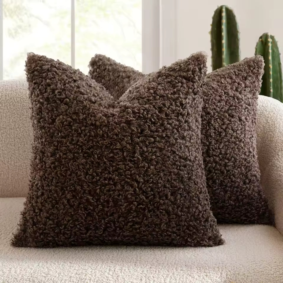 Plush Teddy Cushion Cover (Set of 2)