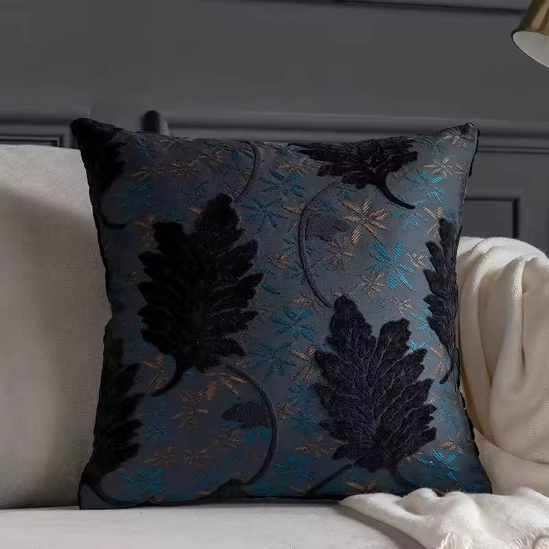 Textured Leaf Cushion Cover