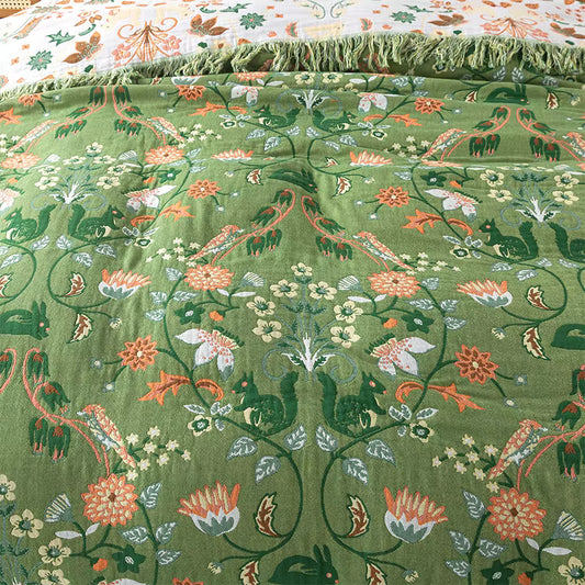 Woodland Double-Sided Cotton Throw