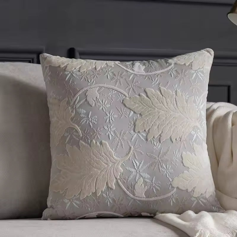 Textured Leaf Cushion Cover