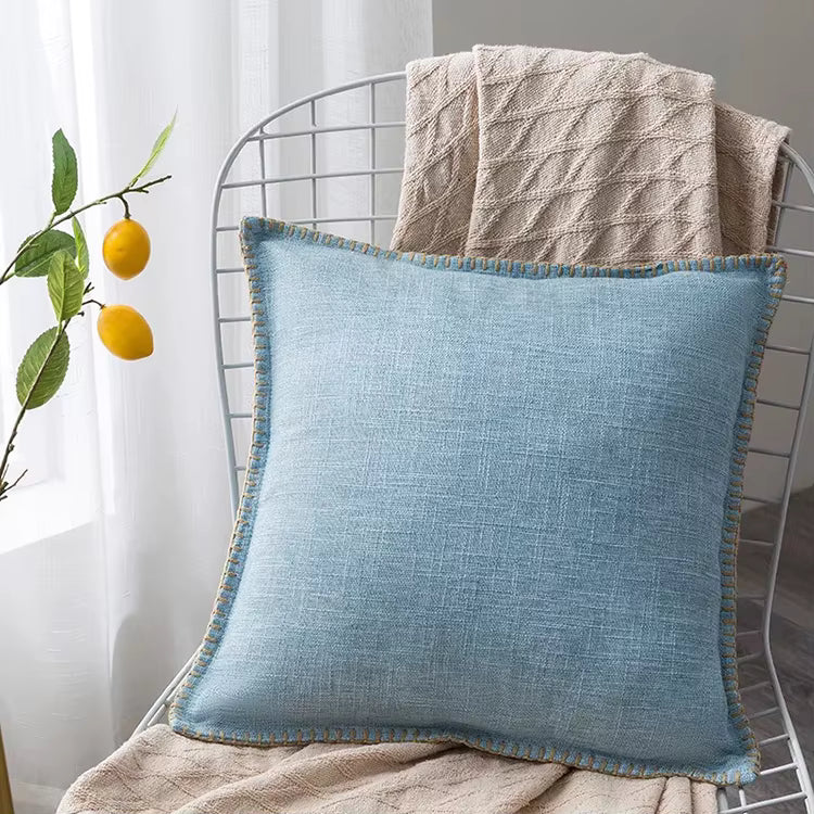 Embroidered Edge Cushion Cover