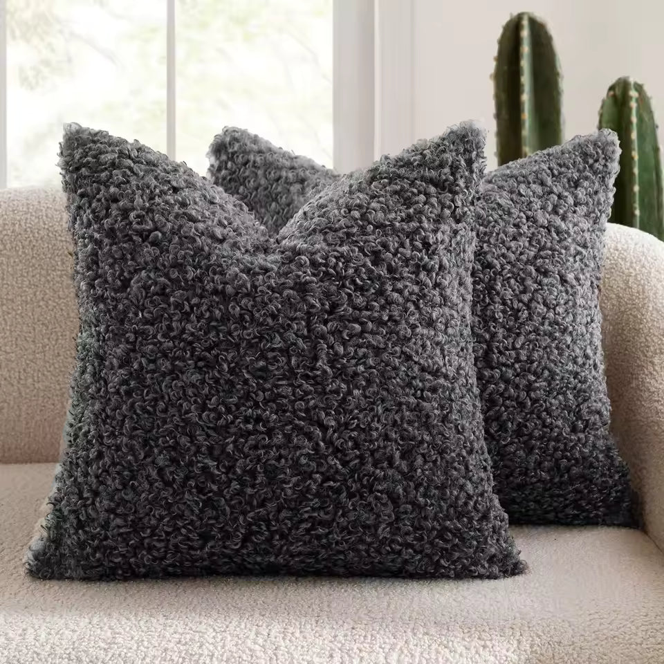 Plush Teddy Cushion Cover (Set of 2)