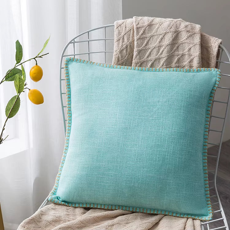 Embroidered Edge Cushion Cover