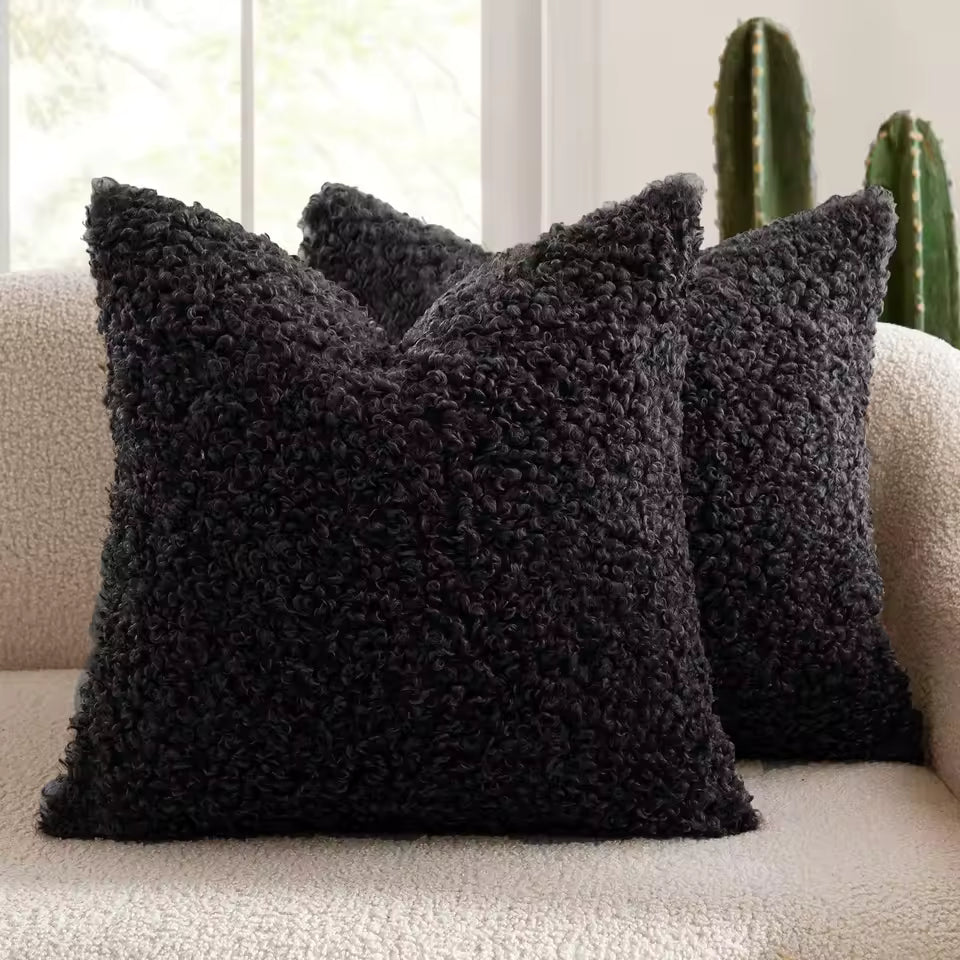 Plush Teddy Cushion Cover (Set of 2)