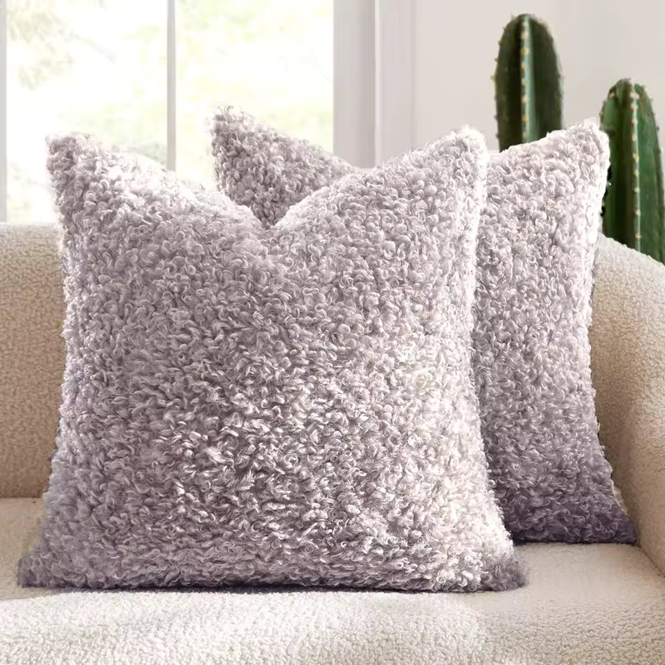 Plush Teddy Cushion Cover (Set of 2)