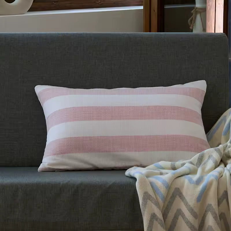 Embroidered Stripe Cushion Cover