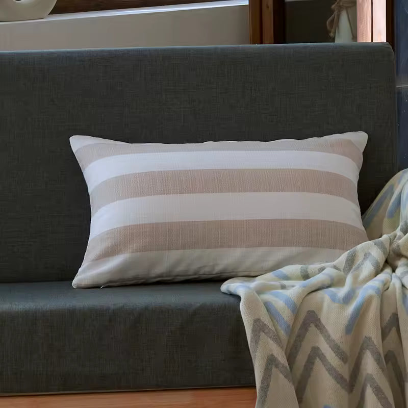 Embroidered Stripe Cushion Cover