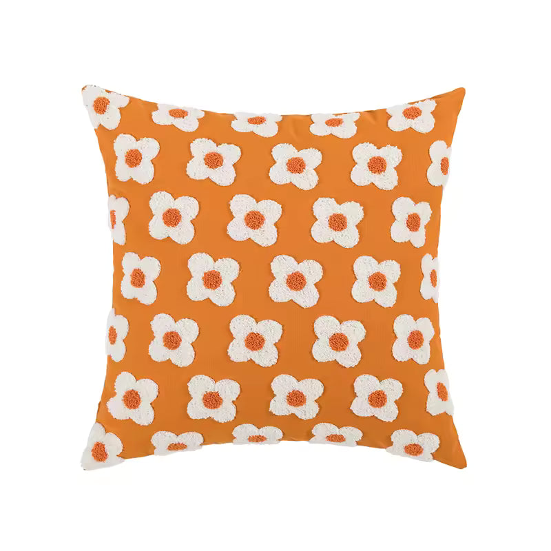 Textured Daisy Decorative Cushion Cover