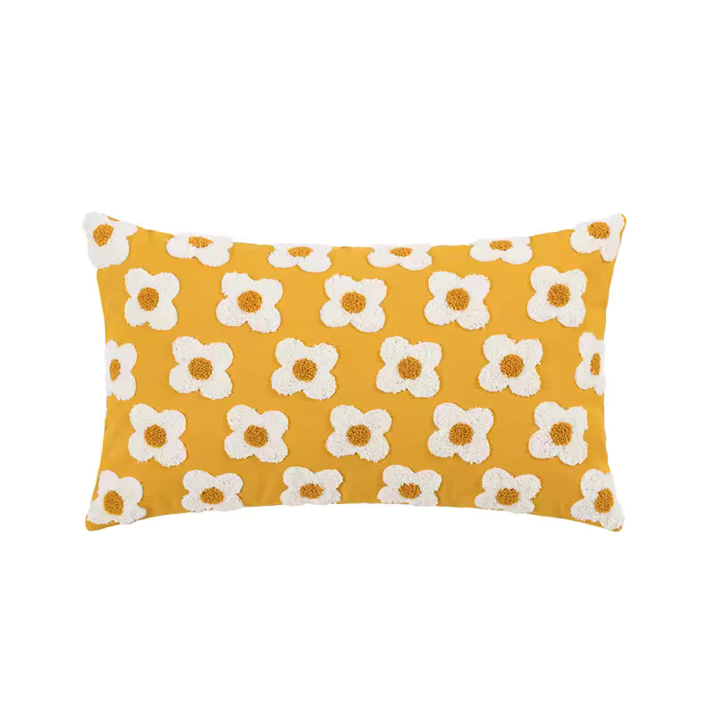 Textured Daisy Decorative Cushion Cover