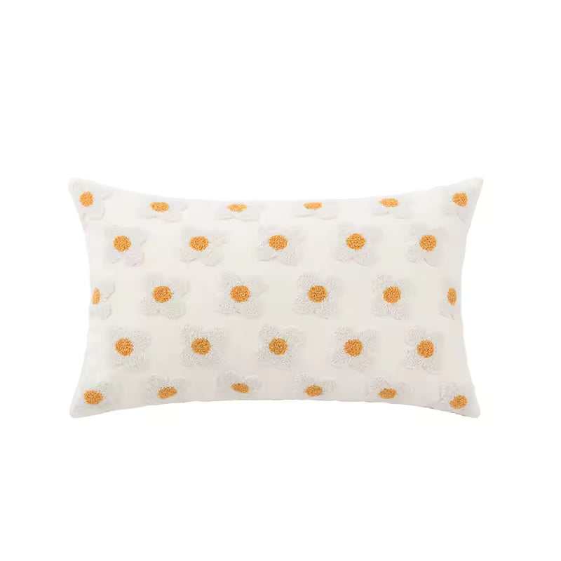 Textured Daisy Decorative Cushion Cover