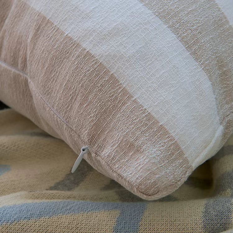 Embroidered Stripe Cushion Cover