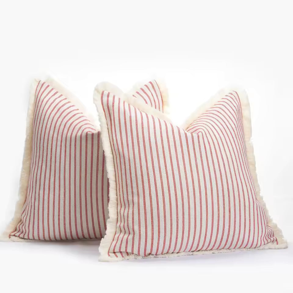 Small Stripe Woven Cushion Cover