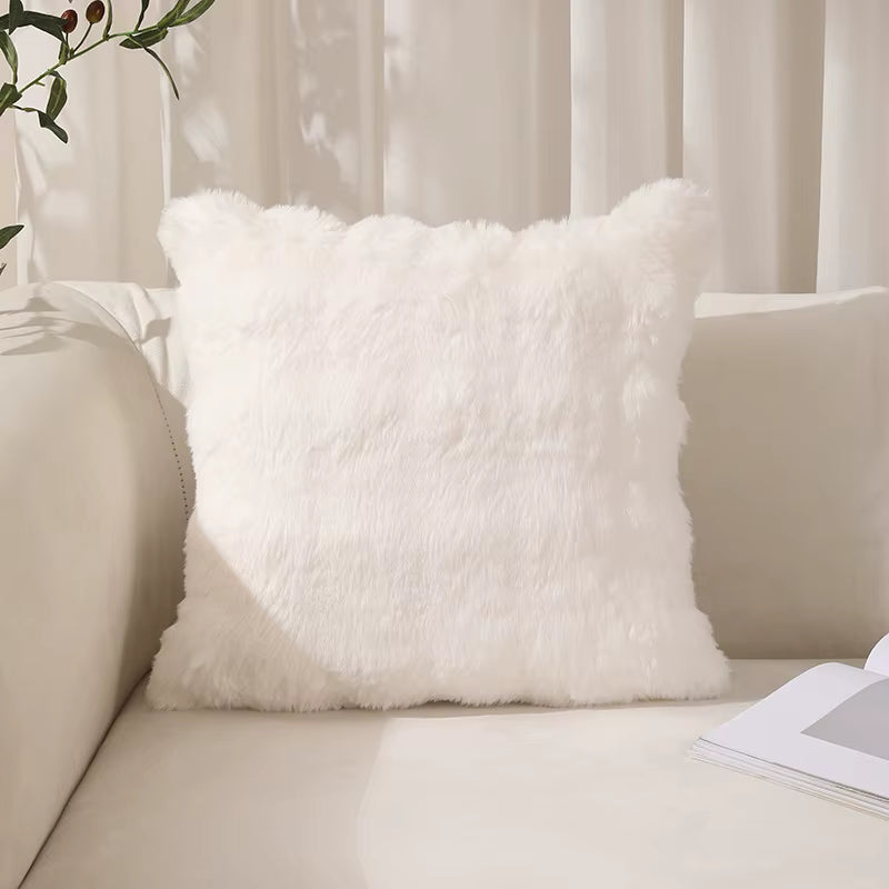Rabbit Faux Fur Cushion Cover