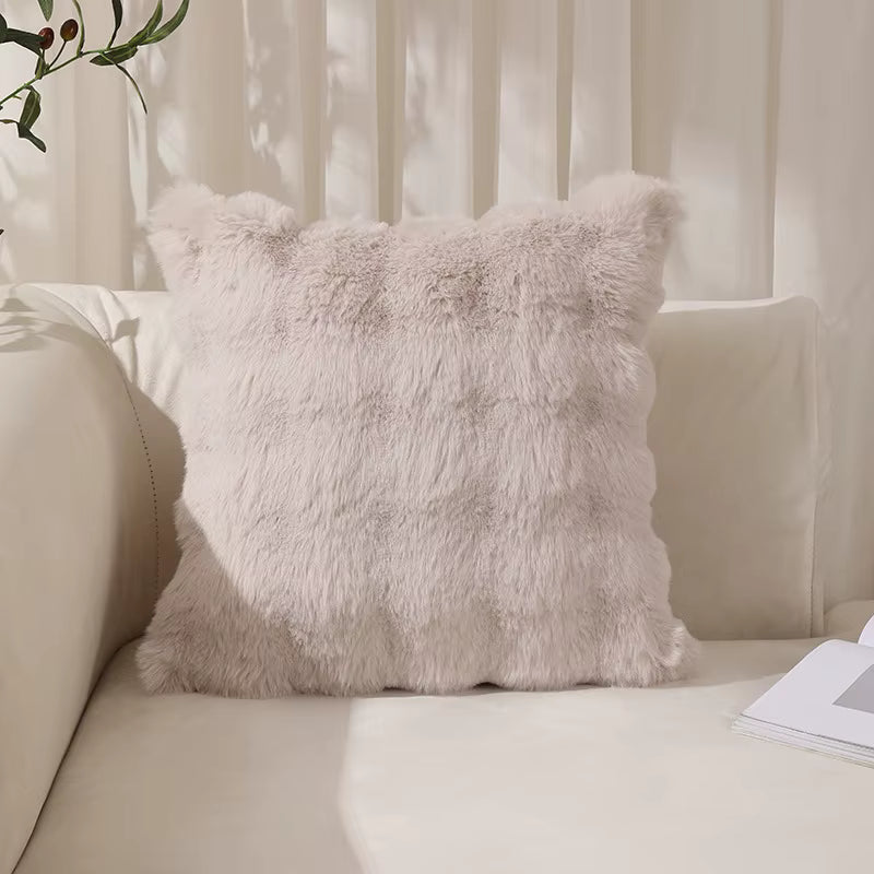 Rabbit Faux Fur Cushion Cover
