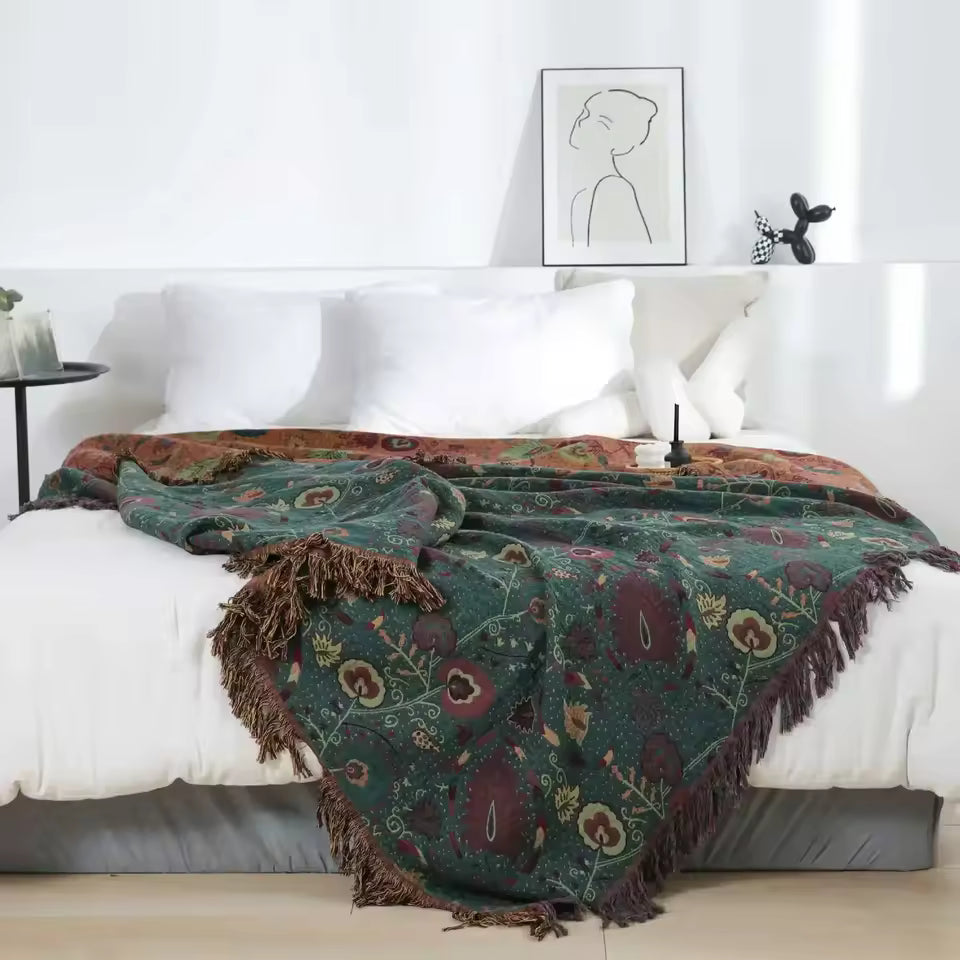 Flora Double-Sided Cotton Throw