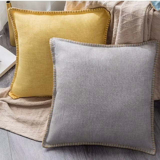 Embroidered Edge Cushion Cover