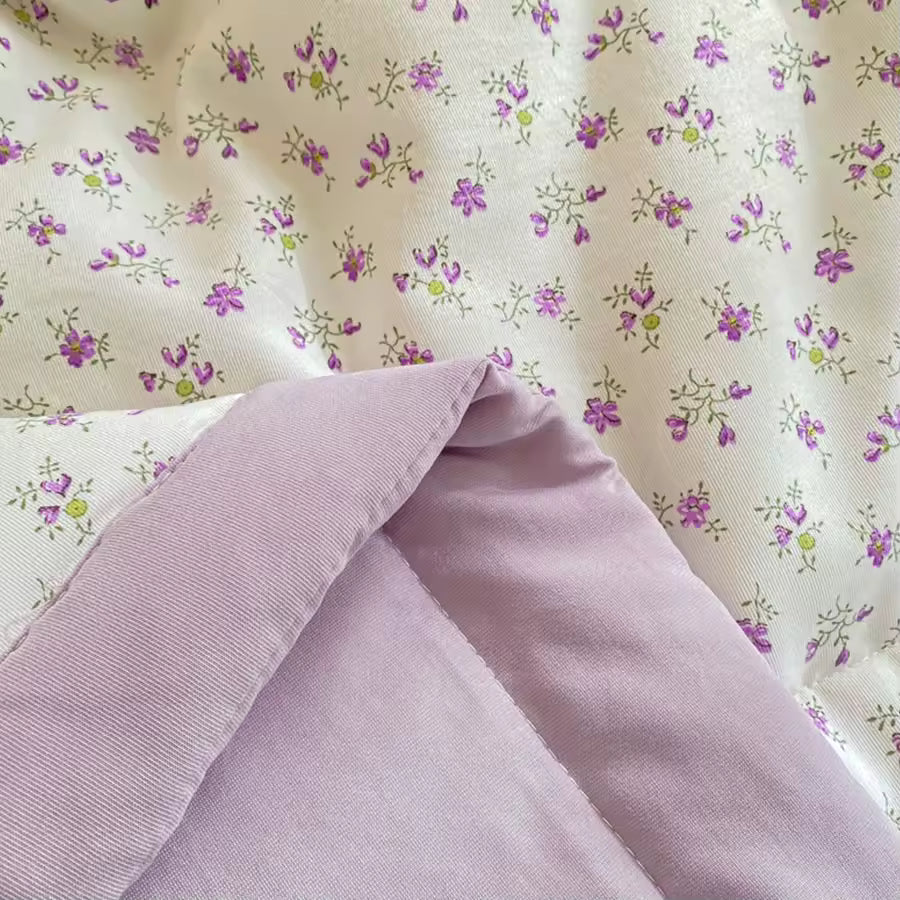 Purple Floral Breathable Quilt