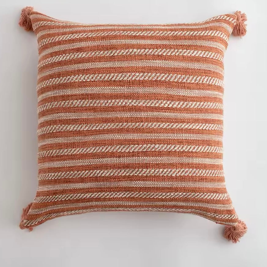 Woven Stripe Decorative Cushion Cover