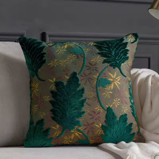 Textured Leaf Cushion Cover