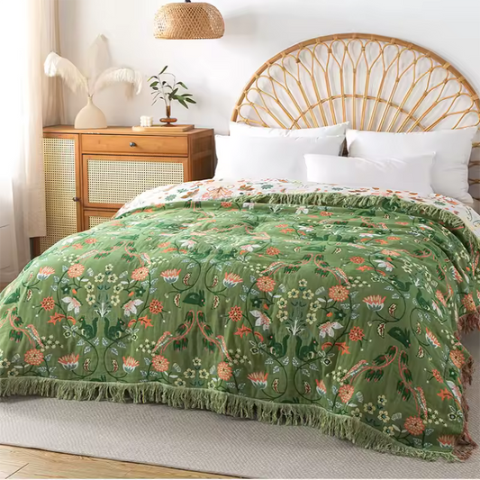 Woodland Double-Sided Cotton Throw