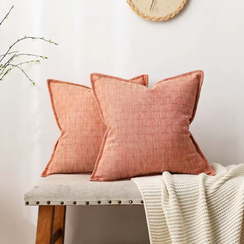 Woven Textured Cross Cushion Cover