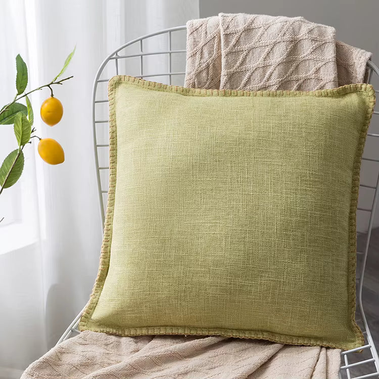 Embroidered Edge Cushion Cover