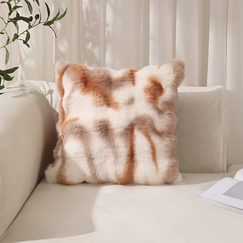 Rabbit Faux Fur Cushion Cover