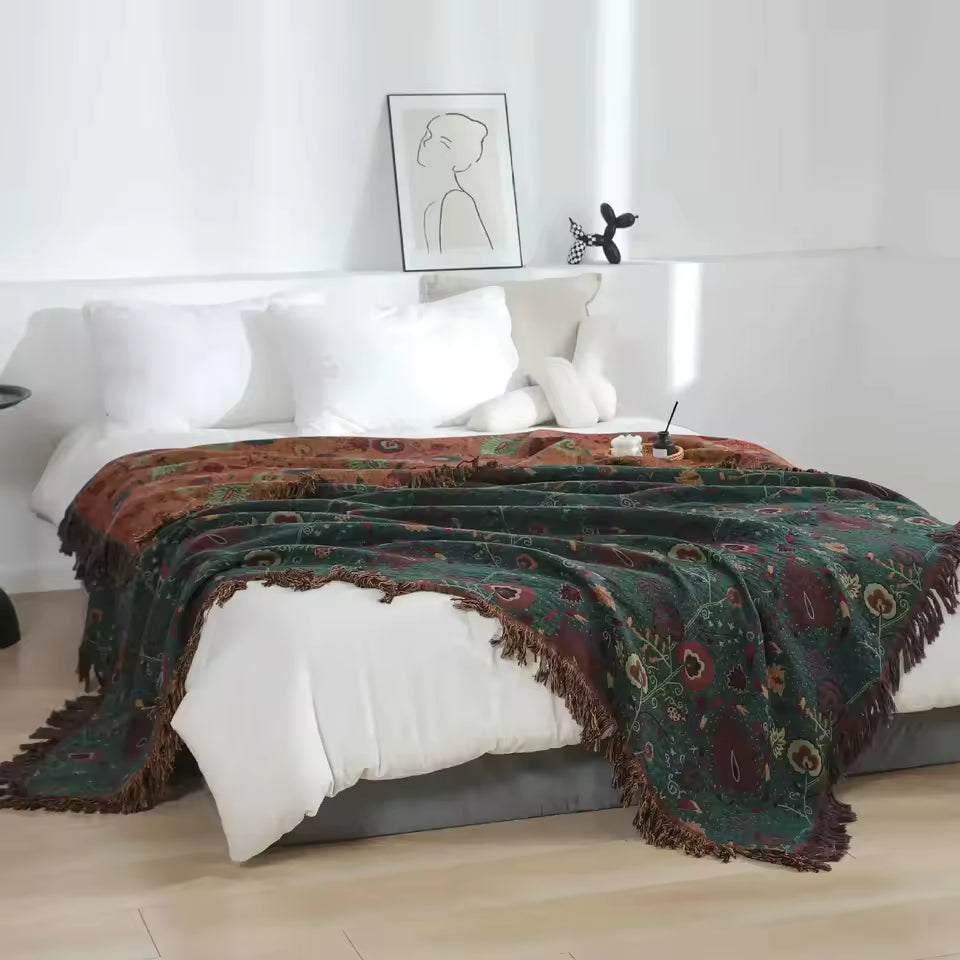 Flora Double-Sided Cotton Throw
