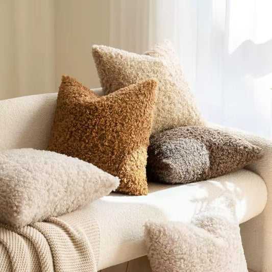 Plush Teddy Cushion Cover (Set of 2)