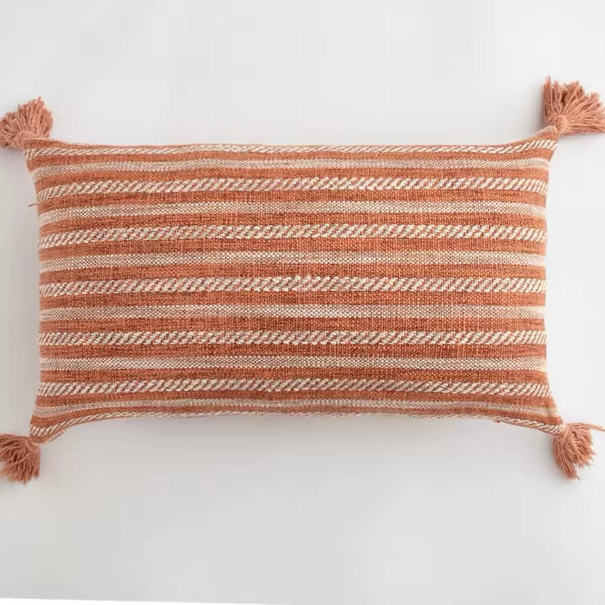 Woven Stripe Decorative Cushion Cover