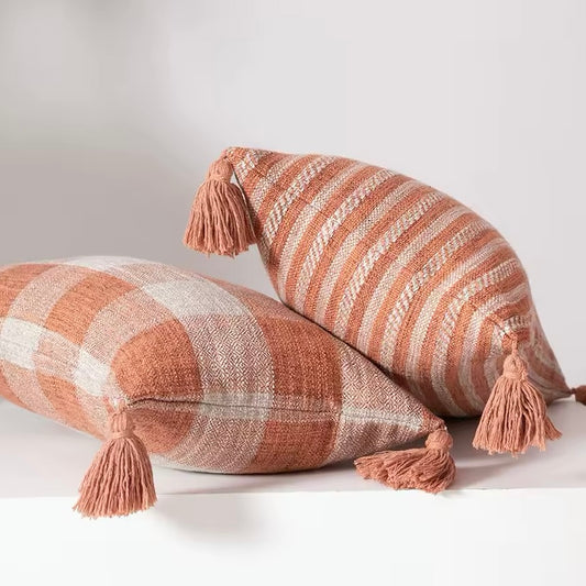 Woven Stripe Decorative Cushion Cover