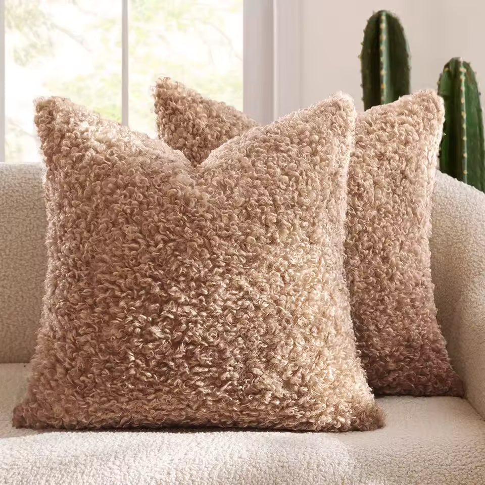 Plush Teddy Cushion Cover (Set of 2)