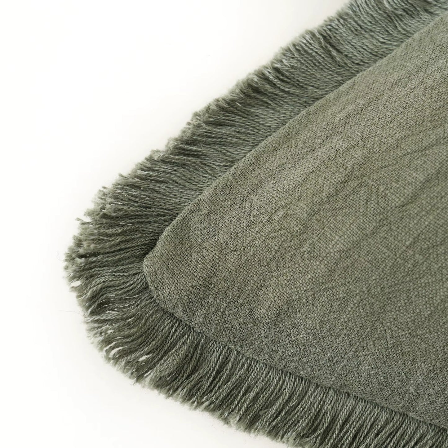 Linen Effect Fringed Cushion Cover (Set of 2)
